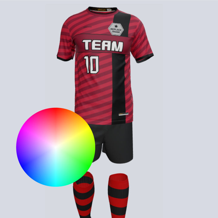 Load image into Gallery viewer, Quick-Turn Sabre Custom Soccer Uniform w/Socks
