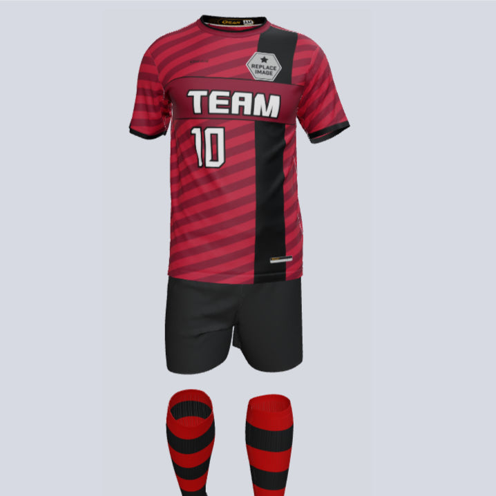 Load image into Gallery viewer, Quick-Turn Sabre Custom Soccer Uniform w/Socks
