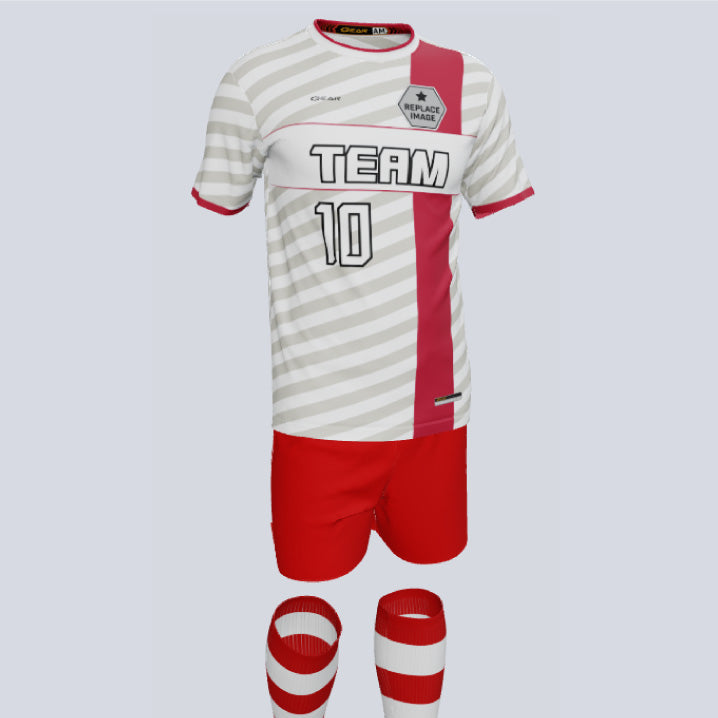Load image into Gallery viewer, Quick-Turn Sabre Custom Soccer Uniform w/Socks
