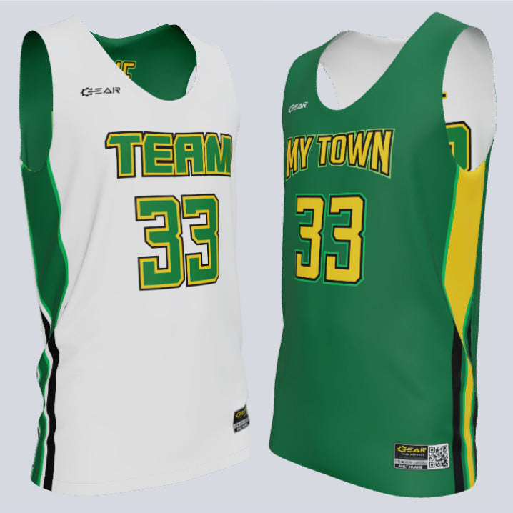Load image into Gallery viewer, Reversible Single Ply Shooter Basketball Jersey
