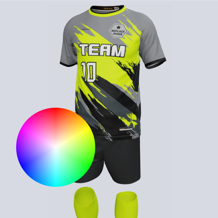 Load image into Gallery viewer, Premium Smear Custom Soccer Uniform w/Custom Socks
