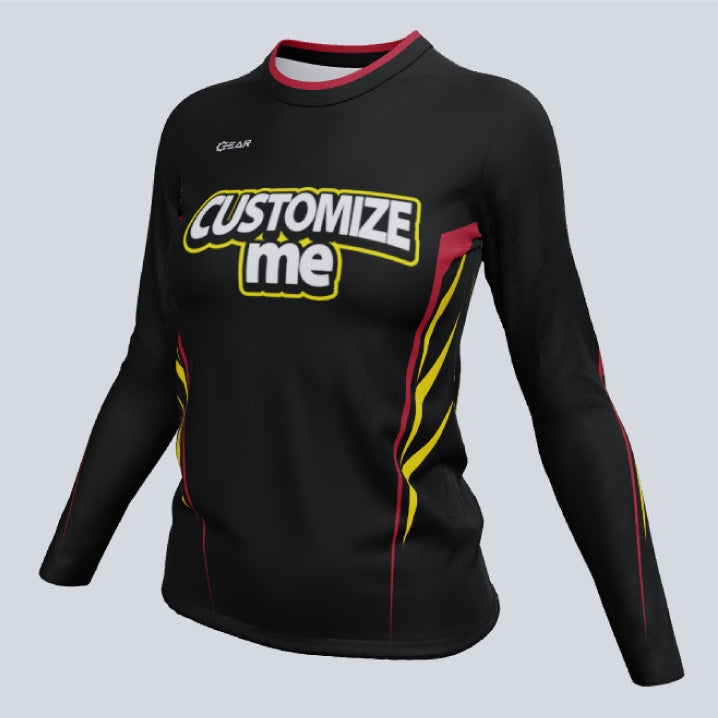 Load image into Gallery viewer, Ladies ECO Long Sleeve Crew Speed Jersey
