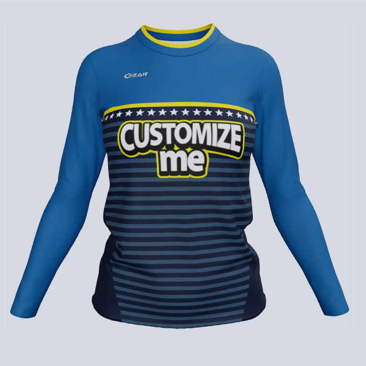 Load image into Gallery viewer, Ladies ECO Long Sleeve Crew Starz Jersey
