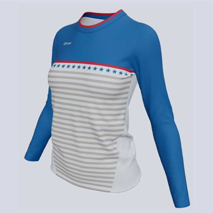 Load image into Gallery viewer, Ladies ECO Long Sleeve Crew Starz Jersey

