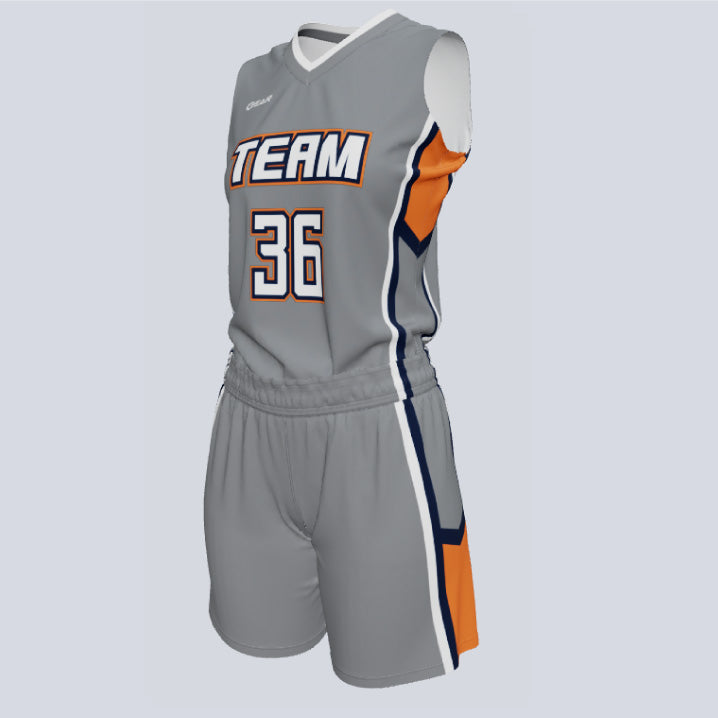 Load image into Gallery viewer, Ladies Custom Basketball Steel Uniform
