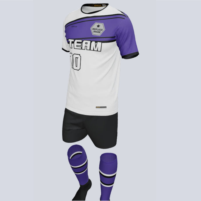 Premium Stripe Custom Soccer Uniform w/Custom Socks