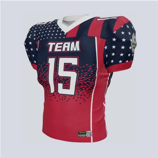 Team Professional Game Fitted Custom Football Jersey Black 
