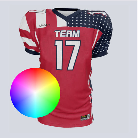Custom Team America Loose-Fit Football Jersey
