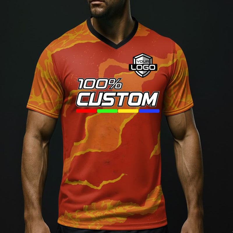 Load image into Gallery viewer, Custom Tear Premium V-Neck Jersey
