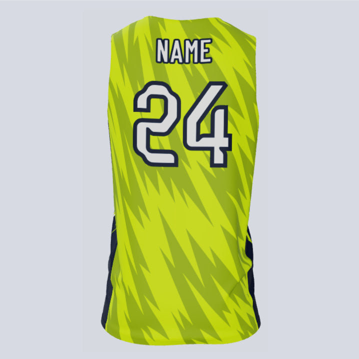 Load image into Gallery viewer, Reversible Single Ply Thunder Basketball Jersey
