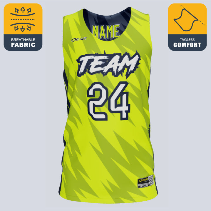 Load image into Gallery viewer, Reversible Single Ply Thunder Basketball Jersey
