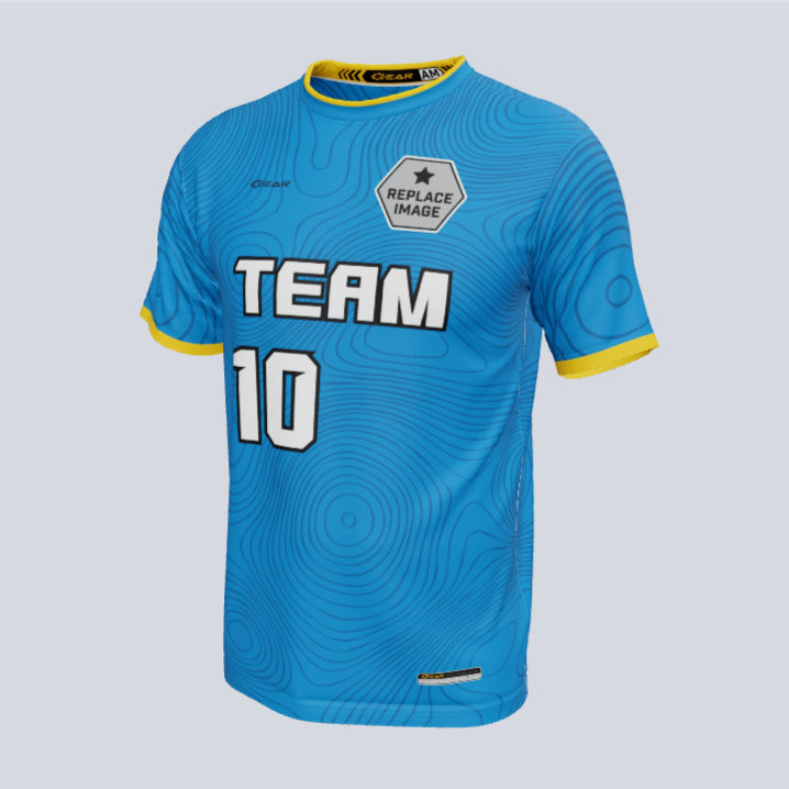 Load image into Gallery viewer, Quick-Turn Topo Custom Soccer Uniform w/Socks
