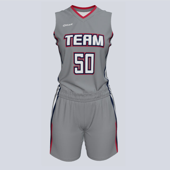 Load image into Gallery viewer, Ladies Custom Basketball Trifecta Uniform
