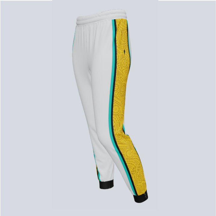 Load image into Gallery viewer, Custom Wide Stripe Ladies Track Pant w/Ankle Zips

