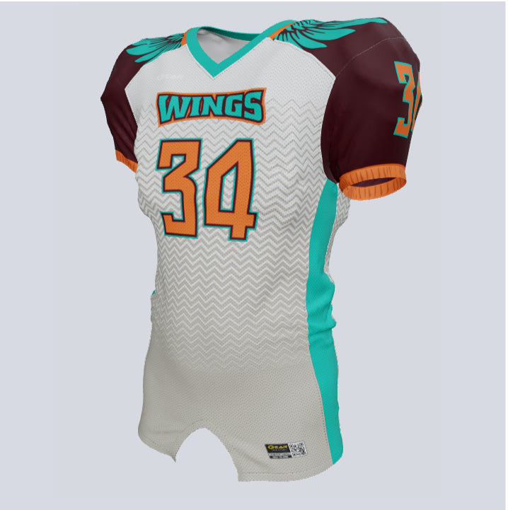 Load image into Gallery viewer, Custom Eagle Wing Premium Football Jersey
