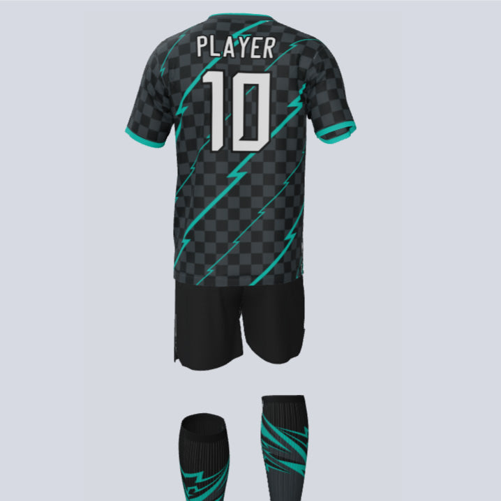 Load image into Gallery viewer, Premium Zap Custom Soccer Uniform w/Custom Socks
