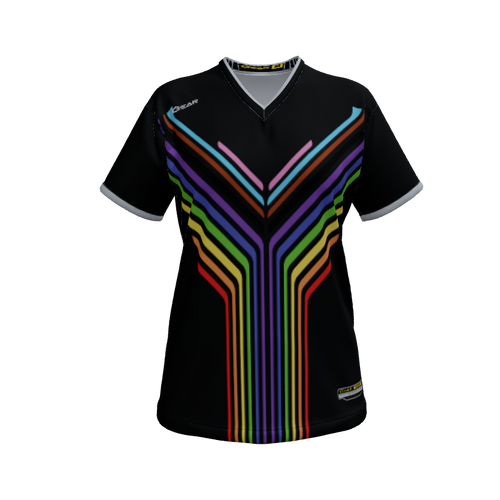 Other Designs Color Stripes Ladies Awareness Jersey Designs. (x 2)