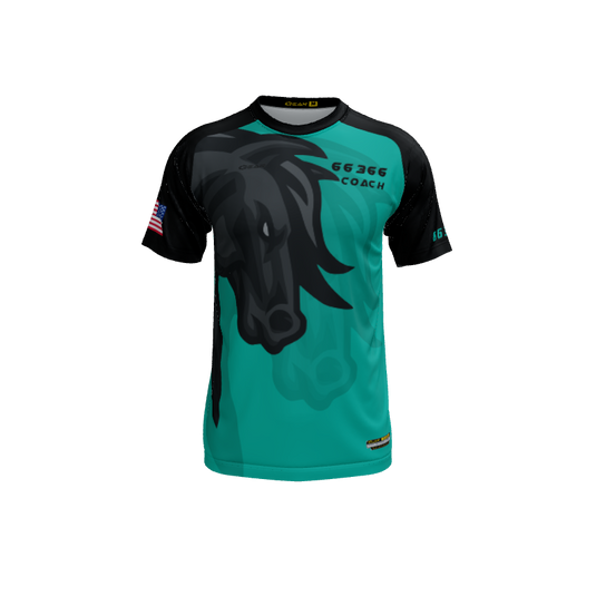 Mens Jerseys Mustang Mascot Crew Neck Short Sleeve Jersey. (x 2)