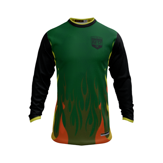 Mens Jerseys Fire Long Sleeve Crew Neck Jersey. (x 1)