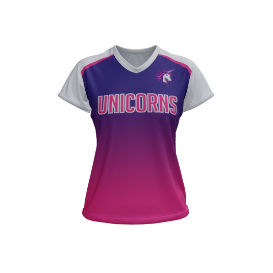 Ladies Custom Jerseys Core Ladies V-Neck Cap-Sleeve 2.50. (x 10)