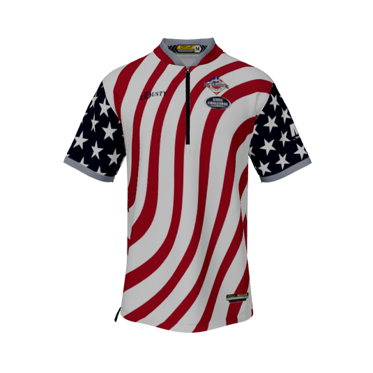 Custom Jackets US Flag Short Sleeve Pullover Cage Jacket. (x 1)