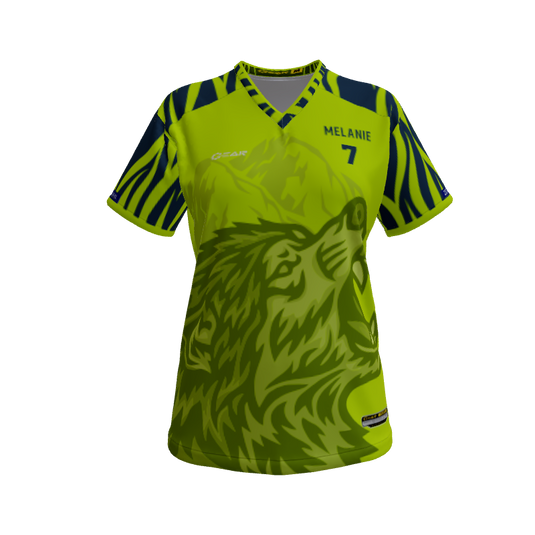 Ladies Custom Jerseys Wolf Howl Ladies Mascots Short Sleeve. (x 1)
