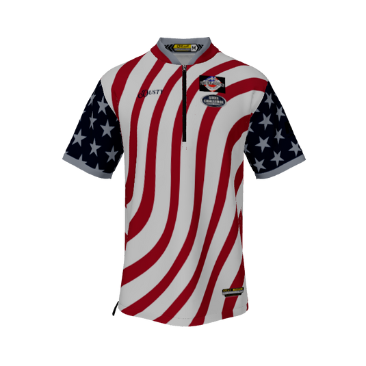 Custom Jackets US Flag Short Sleeve Pullover Cage Jacket. (x 1)