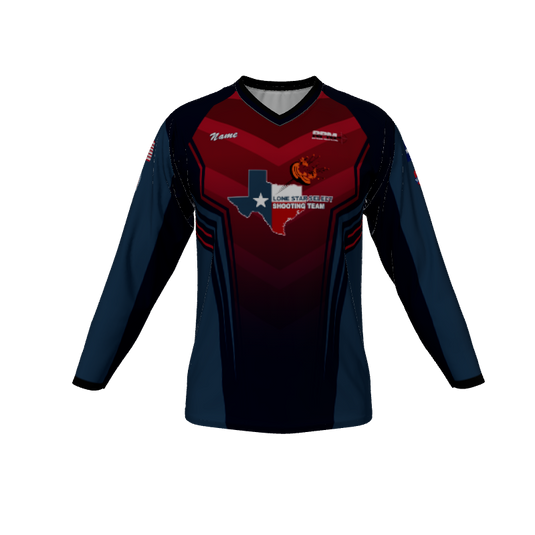 Custom Jerseys Fired-Up Premium Long Sleeve V-Neck. (x 6)