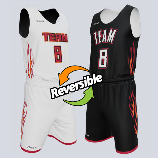Custom Reversible Single-Ply Basketball Blaze Uniform