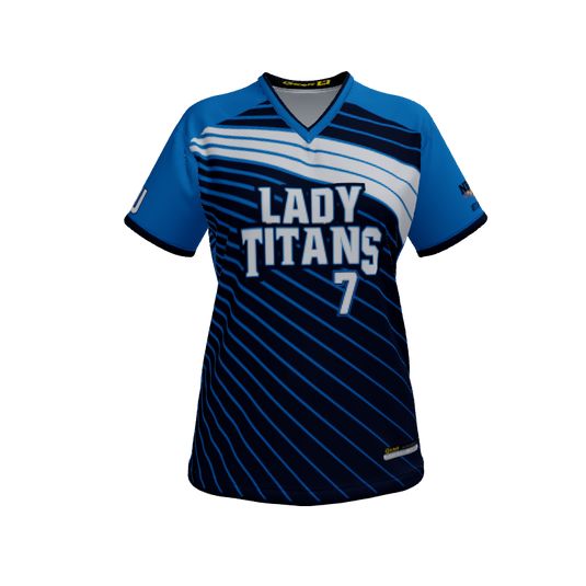 Ladies Custom Jerseys Burst Womens VNeck Jersey 2.0. (x 14)