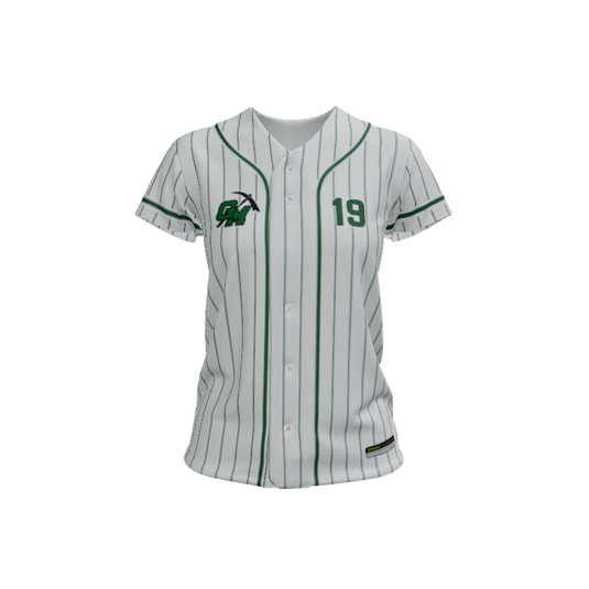 Ladies Custom Jerseys Core 2 w/Pinstripes Custom Ladies Premier Full Button Cap Sleeve Jersey. (x 6)