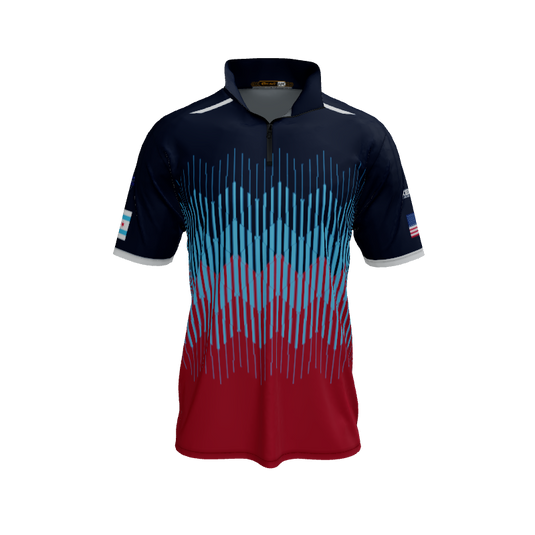 Collared Shirts Ghost Fade QTR Zip Short Sleeve. (x 5)