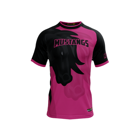 Mens Jerseys Mustang Mascot Crew Neck Short Sleeve Jersey. (x 13)