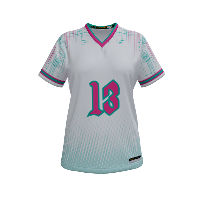 Ladies Custom Jerseys Flare Ladies V-Neck Short Sleeve 2.50. (x 1)