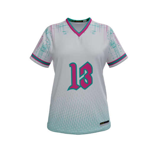 Ladies Custom Jerseys Flare Ladies V-Neck Short Sleeve 2.50. (x 1)