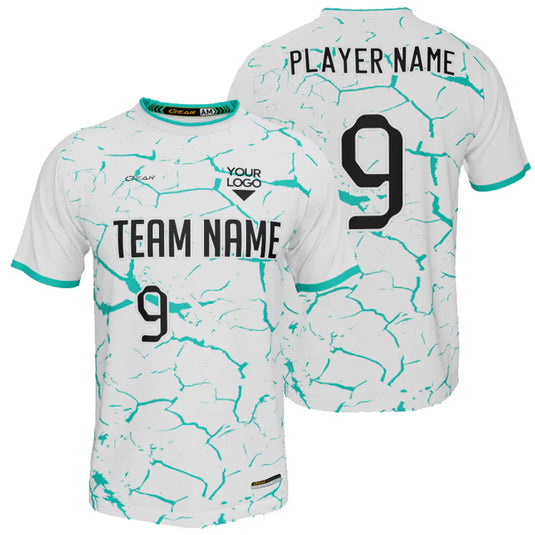 Custom printed team logo on Riptide soccer jersey