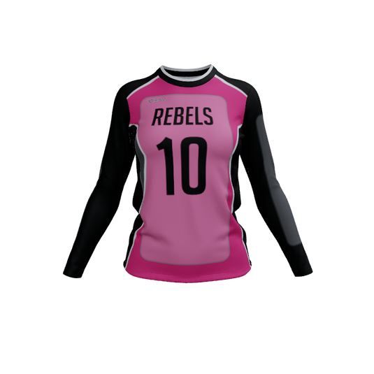 Ladies Custom Jerseys Saga Ladies ECO Long Sleeve Crew Jersey. (x 9)