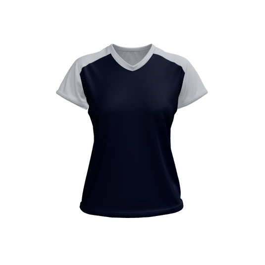 Ladies Custom Jerseys Core Ladies V-Neck Cap-Sleeve 2.50. (x 2)