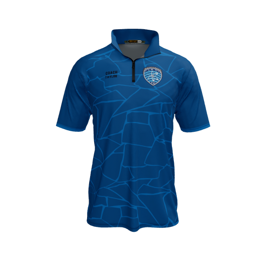 Collared Shirts Broken QTR Zip Short Sleeve. (x 1)