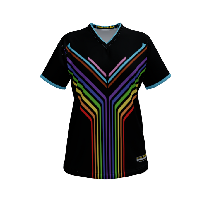 Other Designs Color Stripes Ladies Awareness Jersey Designs. (x 1)