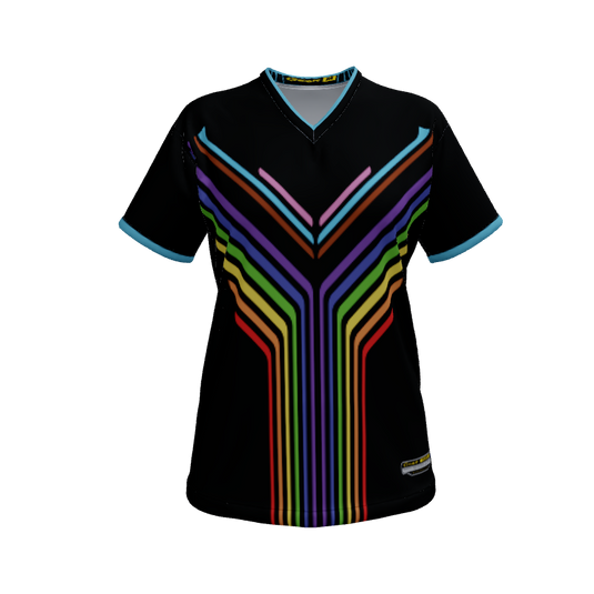 Other Designs Color Stripes Ladies Awareness Jersey Designs. (x 1)