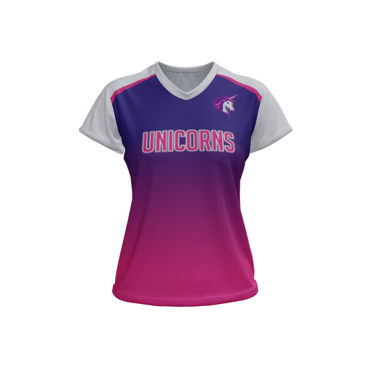 Ladies Custom Jerseys Core Ladies V-Neck Cap-Sleeve 2.50. (x 10)