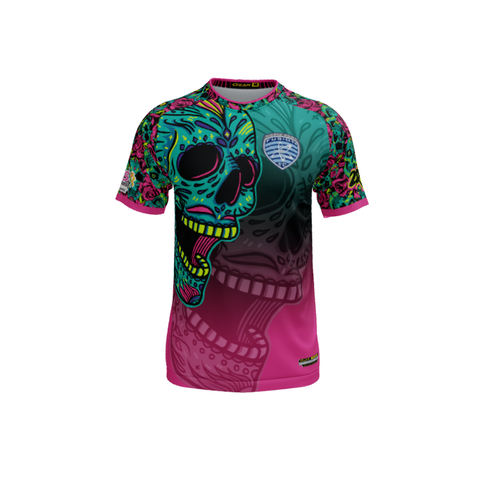 Mens Jerseys Skull Candy Mascot Crew Neck Short Sleeve Jersey. (x 17)