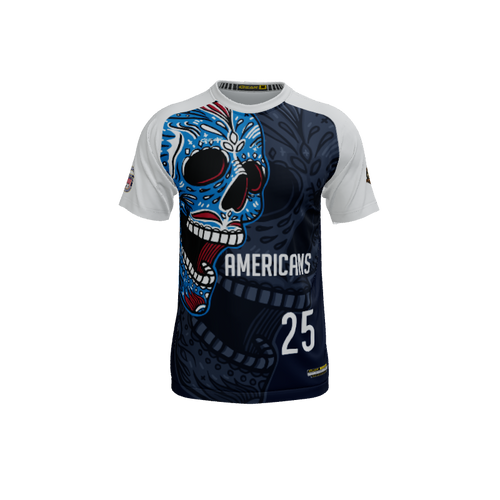 Mens Jerseys Skull Candy Mascot Crew Neck Short Sleeve Jersey. (x 5)