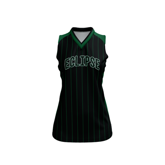 Ladies Custom Jerseys Core w/Pinstripe Custom Ladies V-Neck Sleeveless Jersey. (x 12)