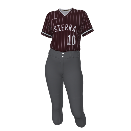 Packages Pinstripe Ladies Softball V-Neck Short Sleeve 2.50 Sets. (x 15)