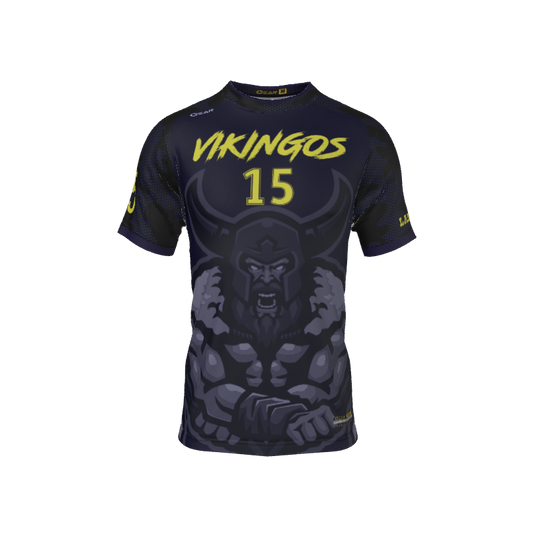 Mens Jerseys Viking Mascot Crew Neck Short Sleeve Jersey. (x 6)