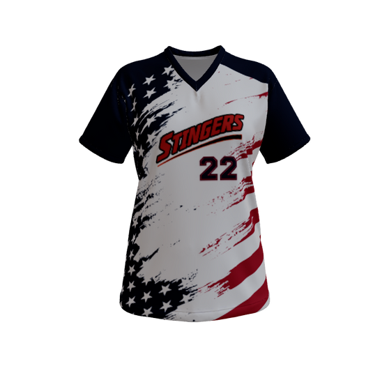 Ladies Custom Jerseys Glory Ladies Stars & Stripes. (x 13)