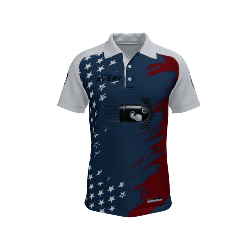 Mens Polos Old Glory Custom Polo V3. (x 19)
