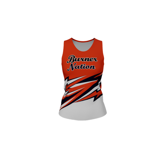 Ladies Custom Jerseys Ninja Ladies Fitted Track Singlet. (x 14)